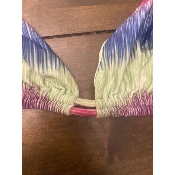 VIX Paula Hermanny Multicolor Bikini Tip Gold Accent Size D Cup summer luxury - Picture 4 of 9